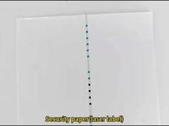 Carta di sicurezza con fili da verde a blu