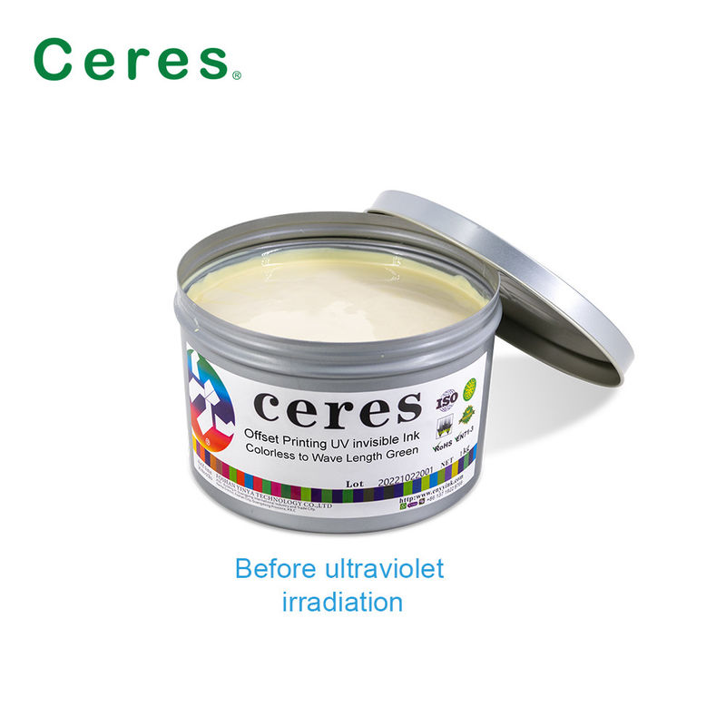 Ceres Uv Inchiostro Invisibile Incolore Diventa Verde Asciugatura Normale