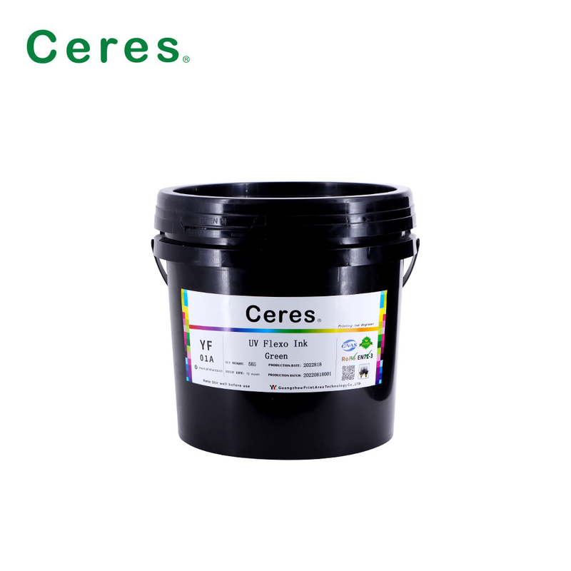 Colore uv di Panton dell'inchiostro di Flexo di verde di Rohs per carta e plastica