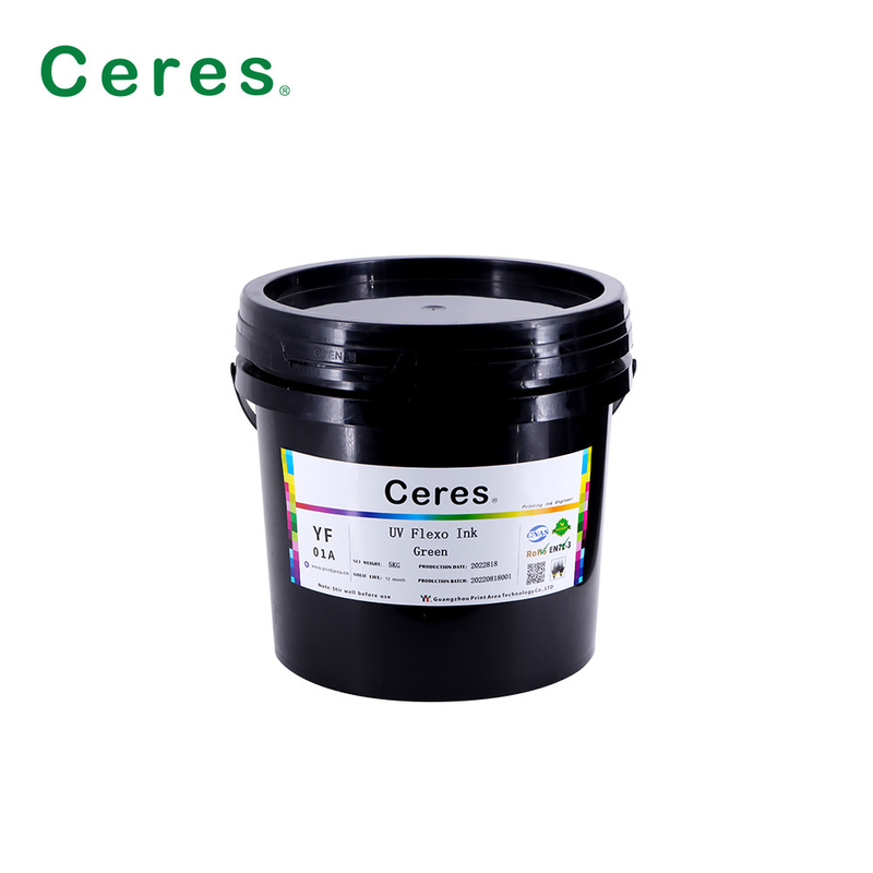 Colore uv di Panton dell'inchiostro di Flexo di verde di Rohs per carta e plastica