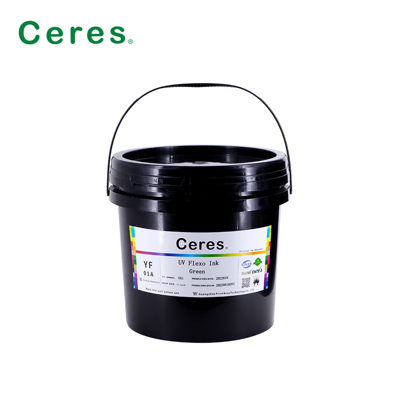 Colore uv di Panton dell'inchiostro di Flexo di verde di Rohs per carta e plastica