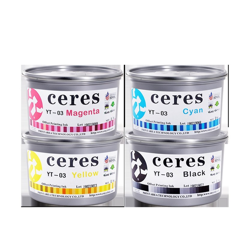 YT-03 Model Soya Offset Printing Ink EN71-3 Conforming with 36 Months Shelf Time and 1kg MOQ
