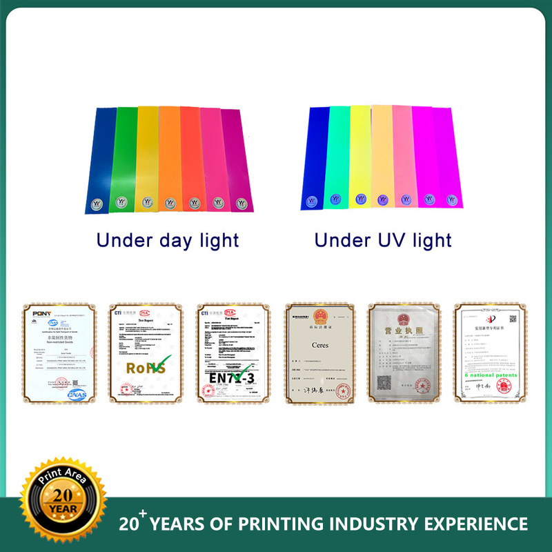 Inchiostro Offset UV Nature Dry Giallo Fluorescente Pantone 803 per Stampa Offset in 1KG/LATTINA