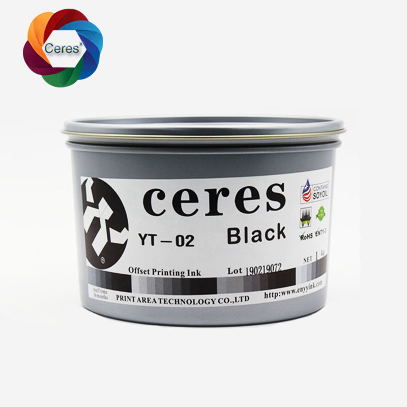 CERES Inchiostro di stampa offset UV non tossico ad alta concentrazione per carta CMYK Colore 1 kg/confezione