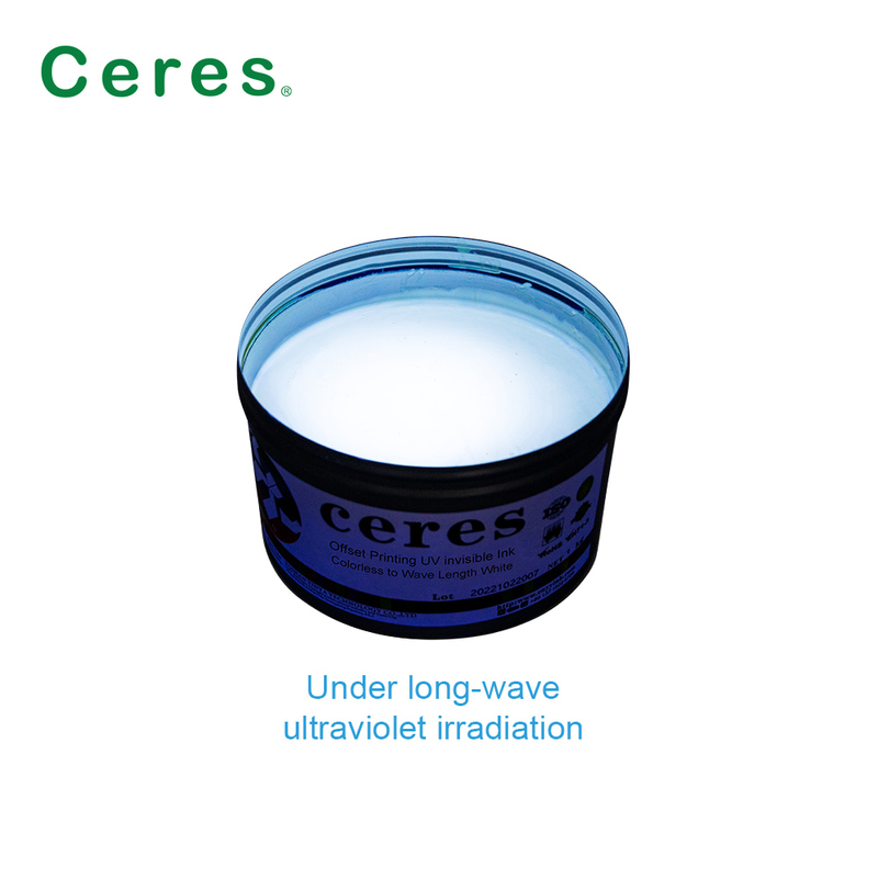 Inchiostro invisibile UV Flexo per stampa UV, da incolore a bianco, per effetti speciali