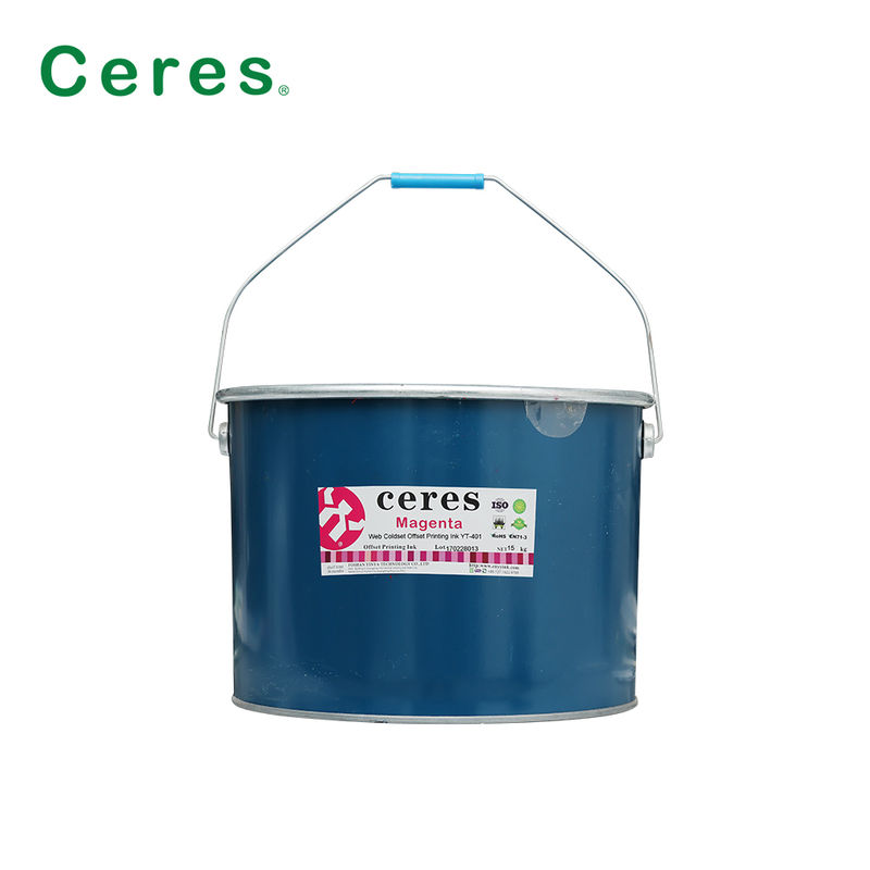 Web Coldset Offset Printing Ink per la stampa di giornali con trasferimento di inchiostro forte in imballaggio in barile di ferro