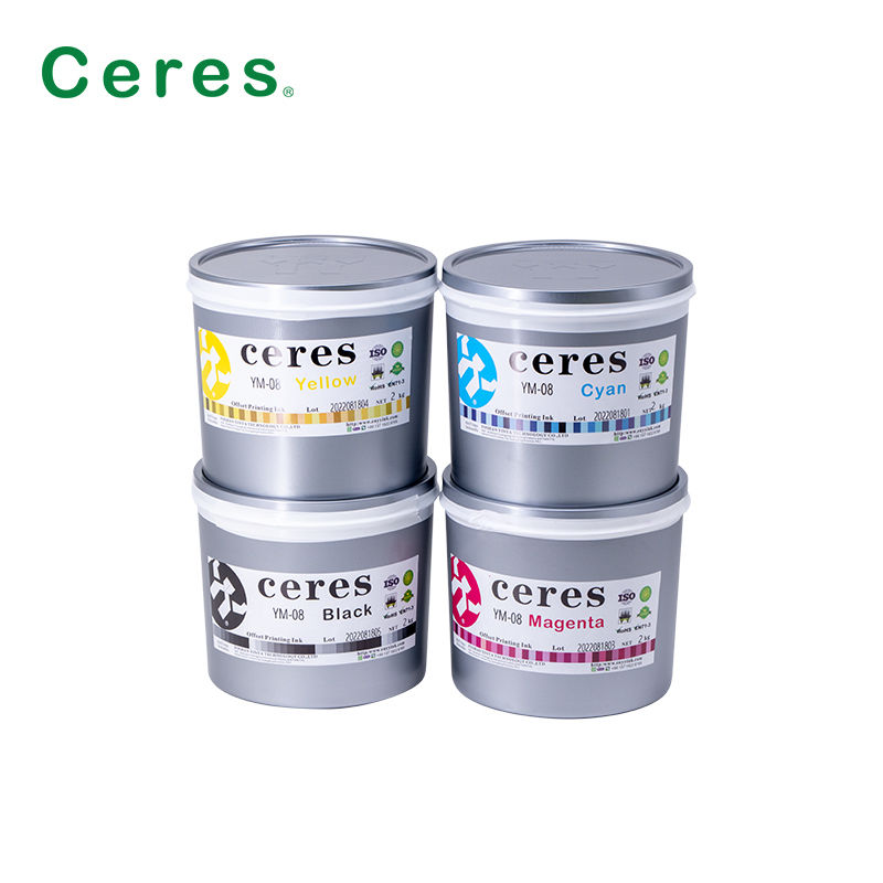 YM-08 Inchiostro opaco bianco UV Offset per la stampa di inchiostro per metallo resistente alla cottura
