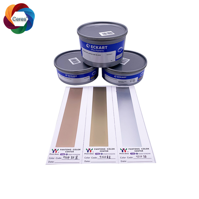 Offset Eckart 9310 Inchiostro da stampa in argento Inchiostro a base di solvente in fiocco di mais in oro