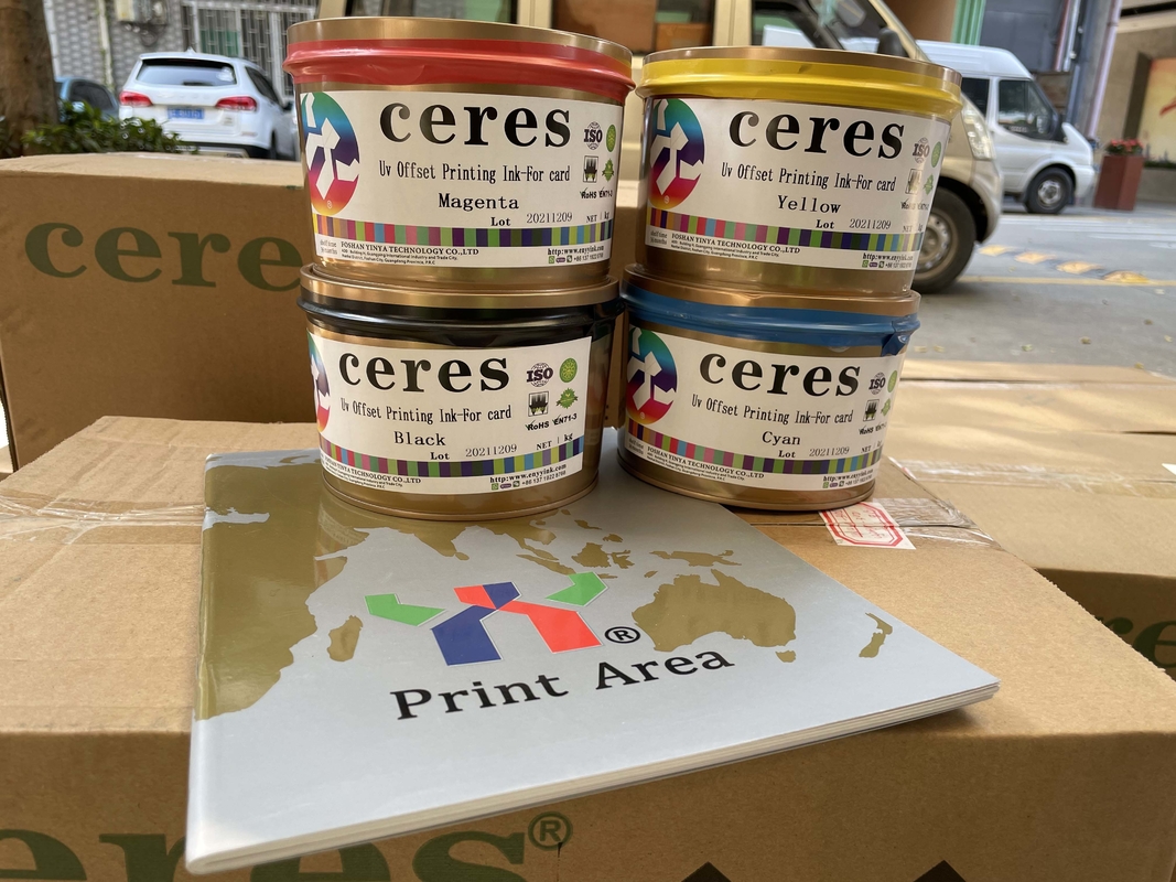 Inchiostro per asciugatura rapida da 1 kg per inchiostro in plastica CMYK carta bancaria a base di solvente