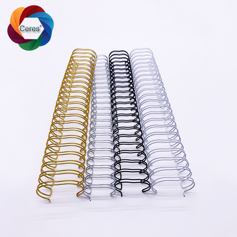 2 a 1 filo di legame a spirale 1.4mm Twin Ring Pantone Double Notebook Spring Binder