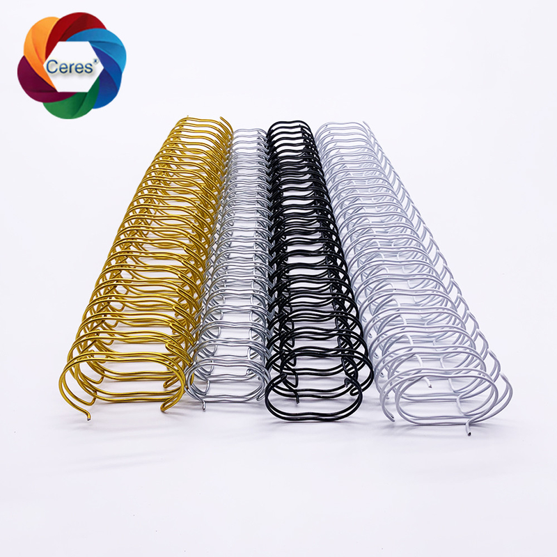2 a 1 filo di legame a spirale 1.4mm Twin Ring Pantone Double Notebook Spring Binder